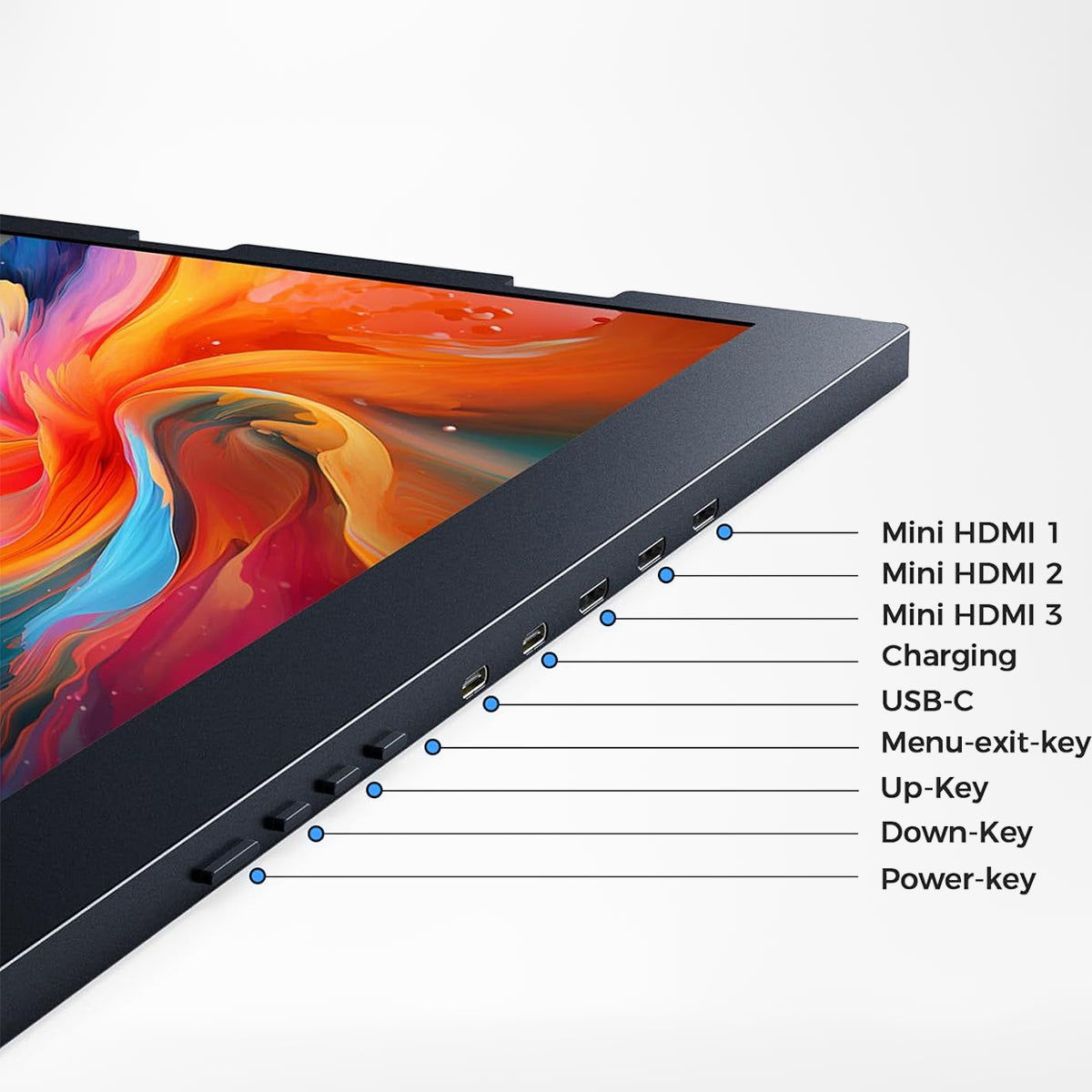 V2Com Q1 15.6" Quad-Screens extender